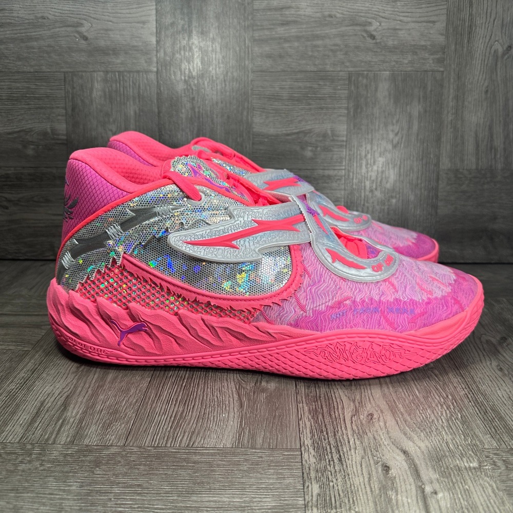 Puma MB.05 LaMelo Ball Basketball Shoes Mens 13 Pink Silver 379235-01 NEW
